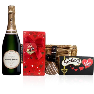 Laurent Perrier La Cuvee Champagne 75cl And Chocolate Love You hamper